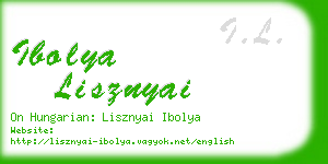 ibolya lisznyai business card